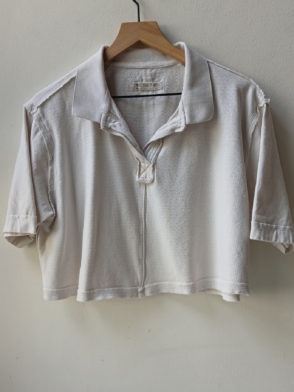 We The Free People Crop Polo Shirt Women's XS